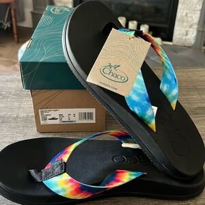 NIB men’s Chaco tie dye flip flops size 10.